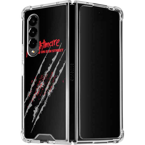 Nightmare on Elm Street Freddy Krueger Slash Galaxy Z Fold4 5G Clear Case