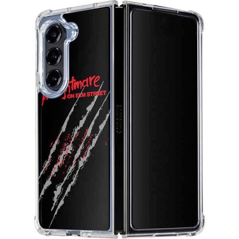 Nightmare on Elm Street Freddy Krueger Slash Galaxy Z Fold5 5G Clear Case