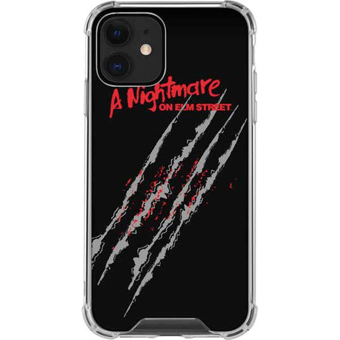 Nightmare on Elm Street Freddy Krueger Slash iPhone 12 Clear Case