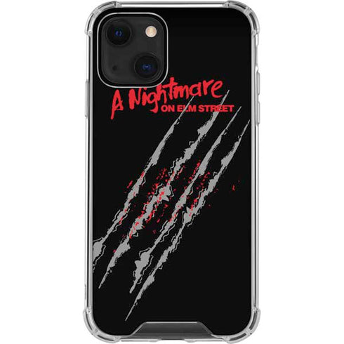 Nightmare on Elm Street Freddy Krueger Slash iPhone 14 Plus Clear Case