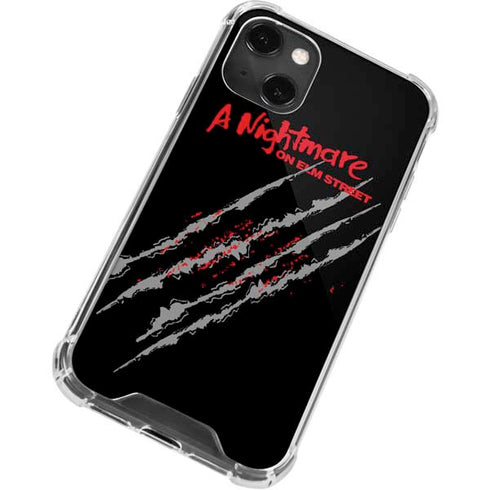 Nightmare on Elm Street Freddy Krueger Slash iPhone 14 Plus Clear Case