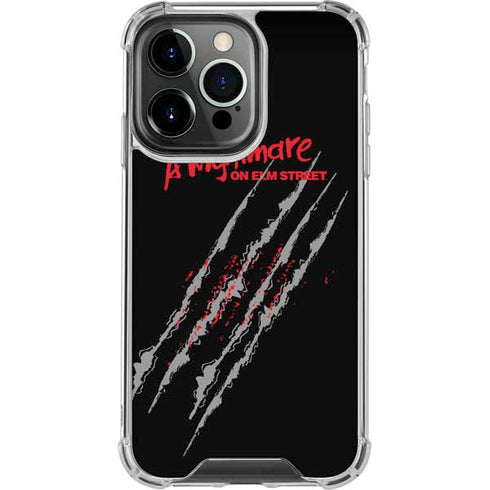 Nightmare on Elm Street Freddy Krueger Slash iPhone 14 Pro Clear Case
