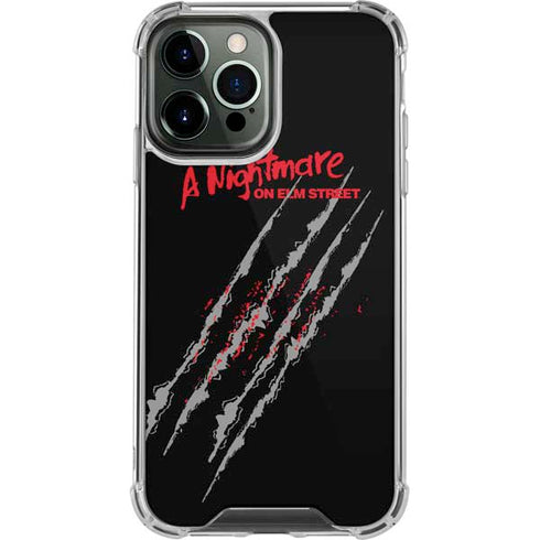 Nightmare on Elm Street Freddy Krueger Slash iPhone 14 Pro Max Clear Case
