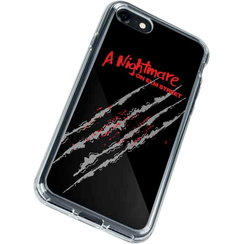 Nightmare on Elm Street Freddy Krueger Slash iPhone SE (2nd & 3rd Gen) Clear Case