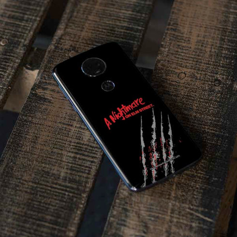 Nightmare on Elm Street Freddy Krueger Slash Moto E5 Plus Skin