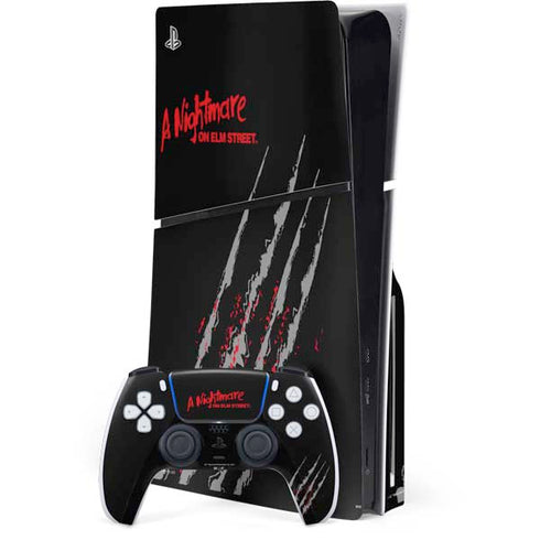 Nightmare on Elm Street Freddy Krueger Slash PS5 Slim Disk Bundle Skin