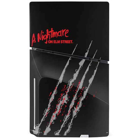 Nightmare on Elm Street Freddy Krueger Slash PS5 Slim Disk Console Skin