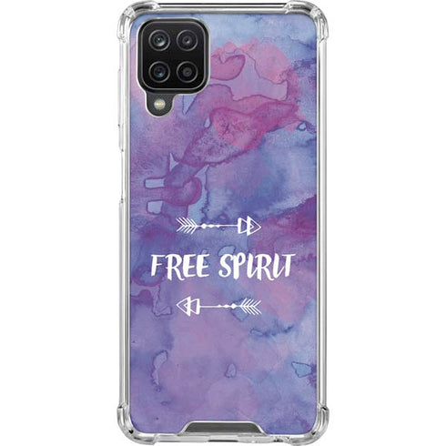 Free Spirit Galaxy A12 Clear Case
