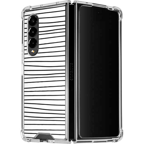 Freehand Stripes Galaxy Z Fold4 5G Clear Case