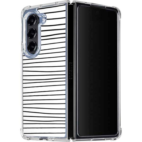 Freehand Stripes Galaxy Z Fold5 5G Clear Case