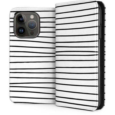 Freehand Stripes iPhone 14 Pro Folio Case