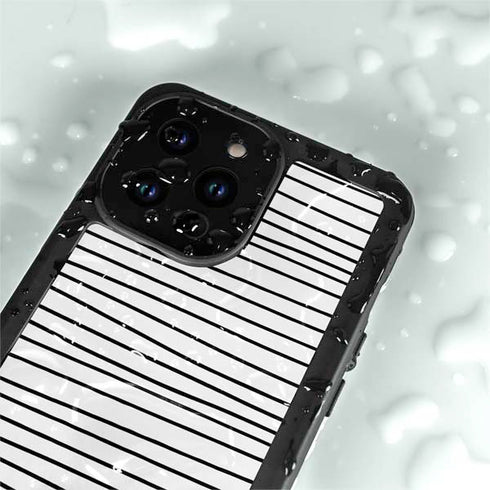 Freehand Stripes iPhone 14 Pro Max Waterproof Case