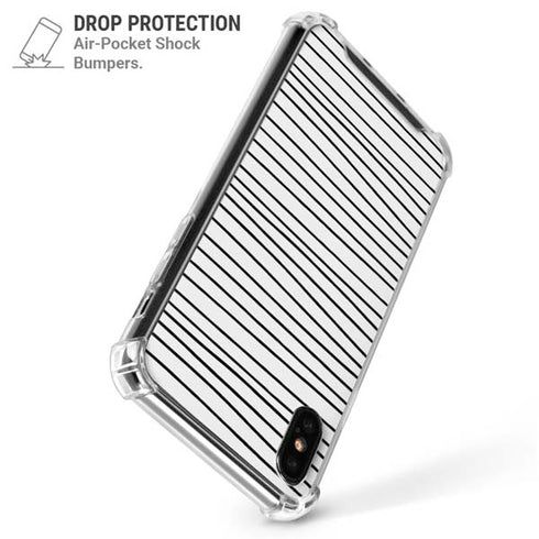 Freehand Stripes iPhone XS Max Clear Case