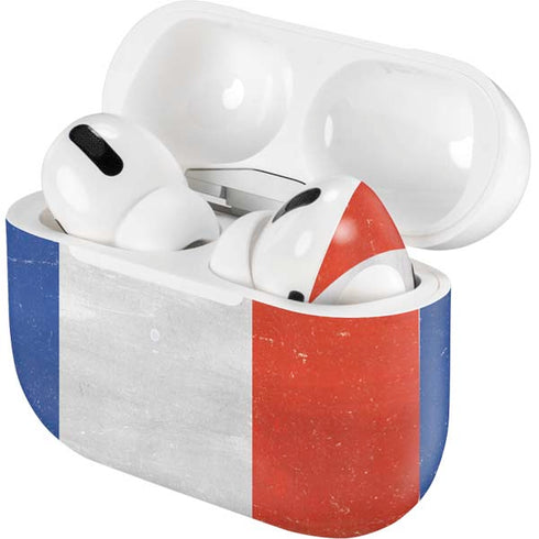 French Flag Distressed Apple AirPods Pro Skin