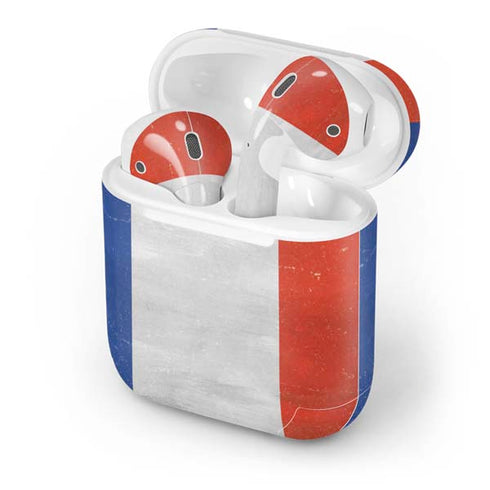 French Flag Distressed Apple AirPods Skin