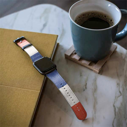 French Flag Distressed Apple Watch Band 42-44mm