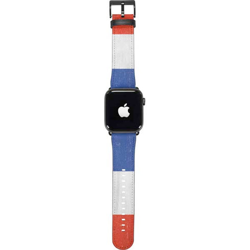French Flag Distressed Apple Watch Band 38-40mm