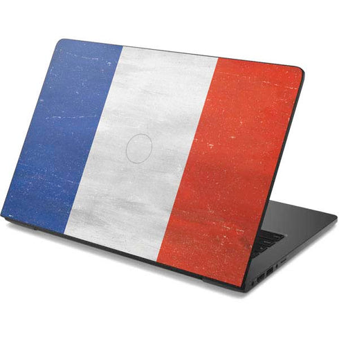 French Flag Distressed Dell Chromebook Skin
