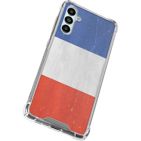 French Flag Distressed Galaxy A15 5G Clear Case