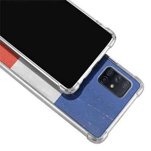 French Flag Distressed Galaxy A51 5G Clear Case