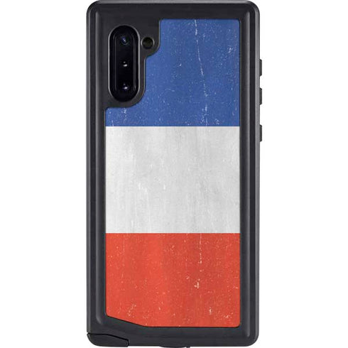 French Flag Distressed Galaxy Note 10 Waterproof Case