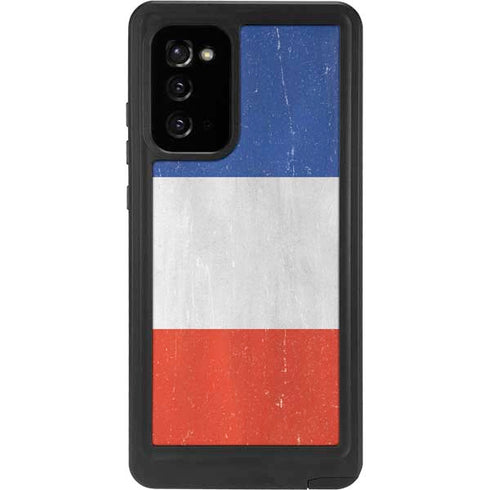French Flag Distressed Galaxy Note20 5G Waterproof Case