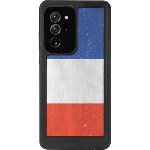 French Flag Distressed Galaxy Note20 Ultra 5G Waterproof Case