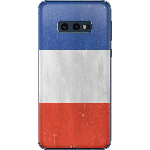 French Flag Distressed Galaxy S10e Skin