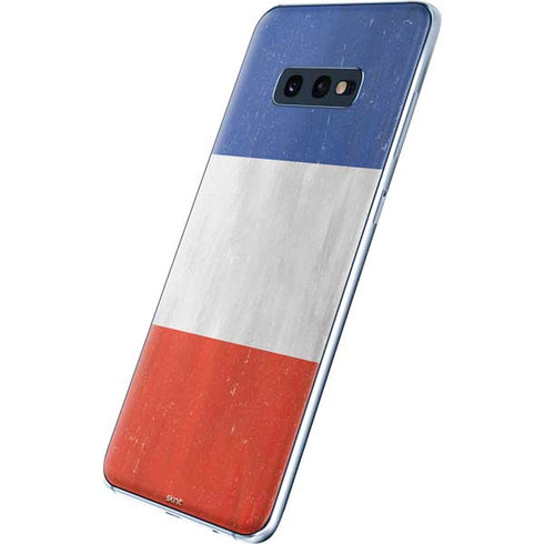 French Flag Distressed Galaxy S10e Skin