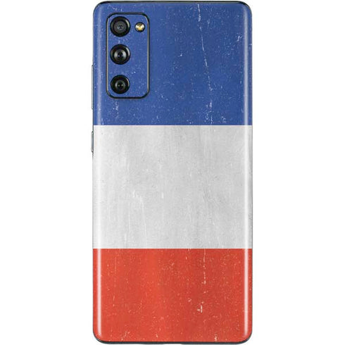French Flag Distressed Galaxy S20 Fan Edition Skin
