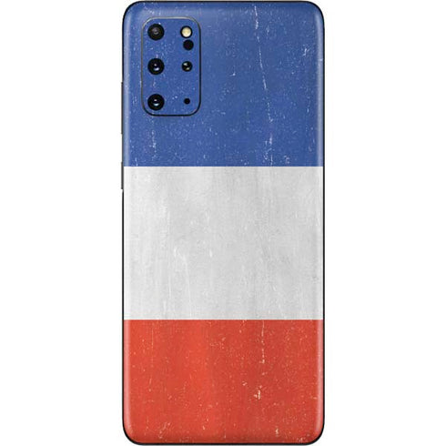 French Flag Distressed Galaxy S20 Plus Skin