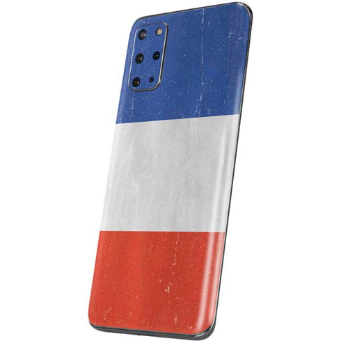 French Flag Distressed Galaxy S20 Plus Skin