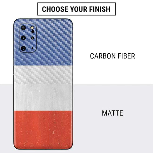 French Flag Distressed Galaxy S20 Plus Skin