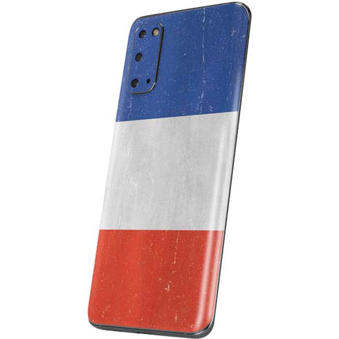 French Flag Distressed Galaxy S20 Skin