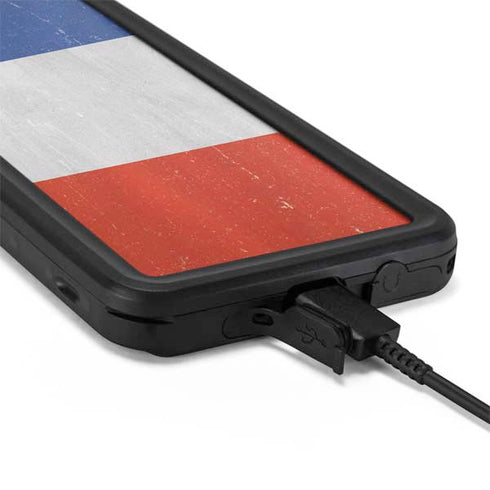 French Flag Distressed Galaxy S20 Waterproof Case
