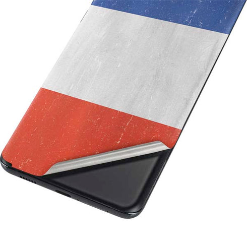 French Flag Distressed Galaxy S21 Ultra 5G Skin