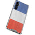 French Flag Distressed Galaxy S23 FE Clear Case