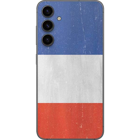 French Flag Distressed Galaxy S23 FE Skin