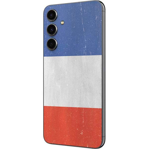 French Flag Distressed Galaxy S23 FE Skin