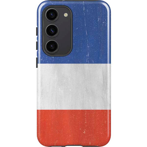 French Flag Distressed Galaxy S23 Pro Case