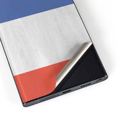 French Flag Distressed Galaxy S23 Ultra Skin