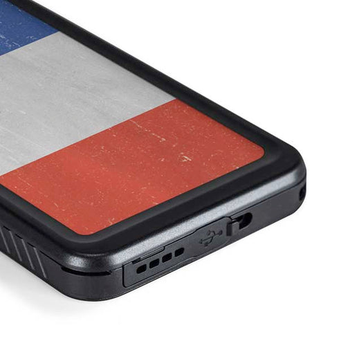 French Flag Distressed Galaxy S23 Waterproof Case