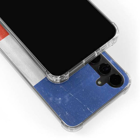 French Flag Distressed Galaxy S24 Plus Clear Case