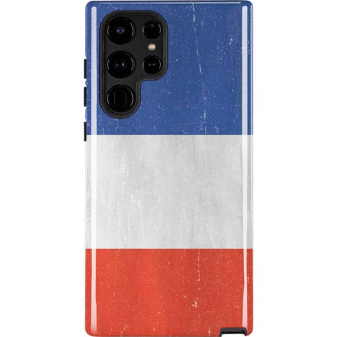 French Flag Distressed Galaxy S24 Ultra Impact Case