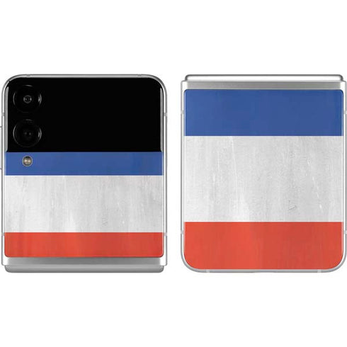 French Flag Distressed Galaxy Z Flip4 5G Skin