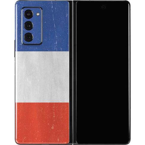 French Flag Distressed Galaxy Z Fold2 5G Skin