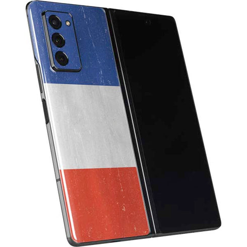 French Flag Distressed Galaxy Z Fold2 5G Skin