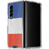 French Flag Distressed Galaxy Z Fold4 5G Clear Case
