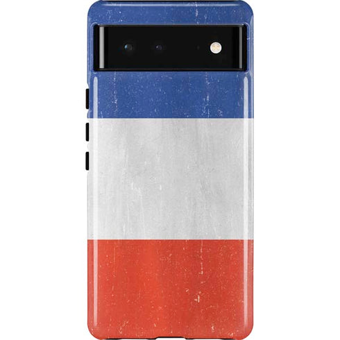 French Flag Distressed Google Pixel 6 Case