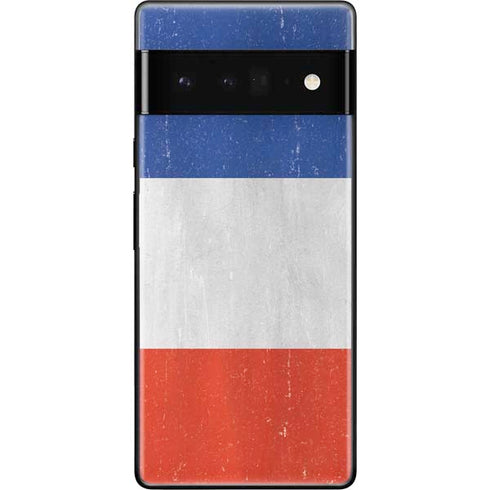 French Flag Distressed Google Pixel 6 Pro Skin